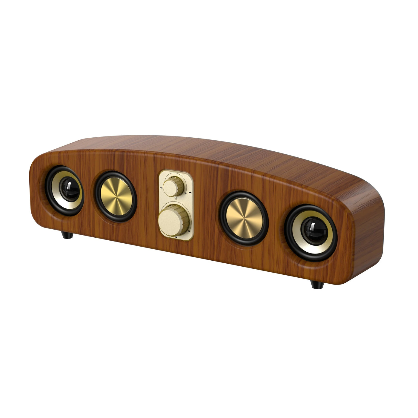 Wireless Wooden Desktop Speakers
